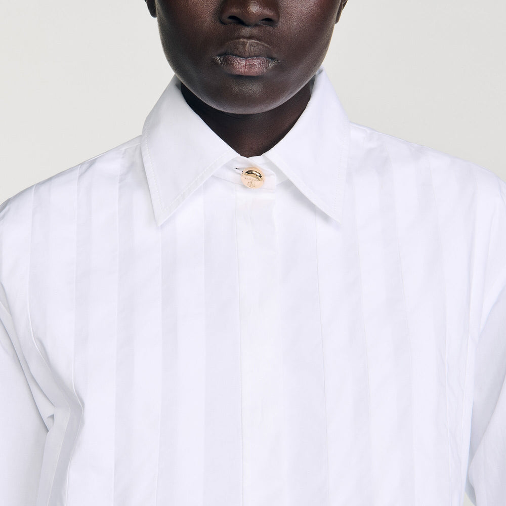 Sandro Women Pleated cropped shirt