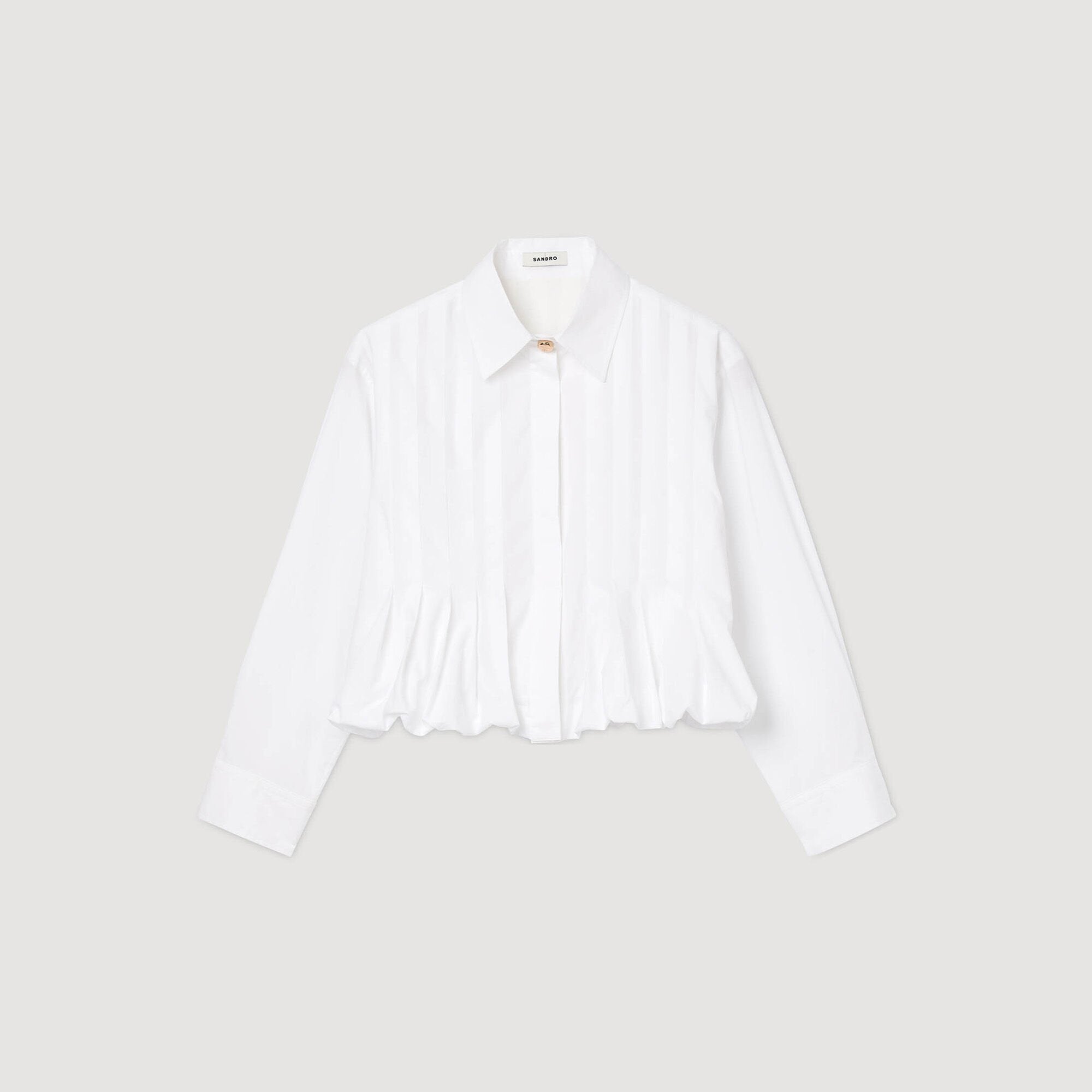 Sandro Women Pleated cropped shirt