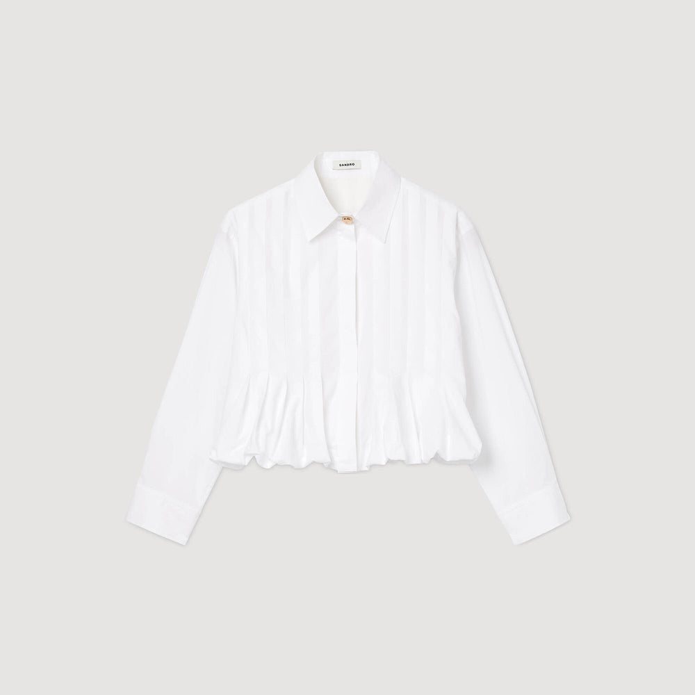 Sandro Women Pleated cropped shirt