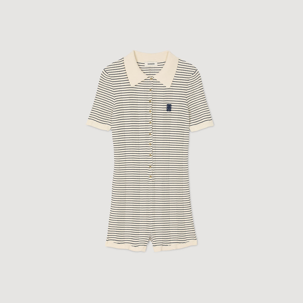 Sandro Women Striped knit jumpsuit