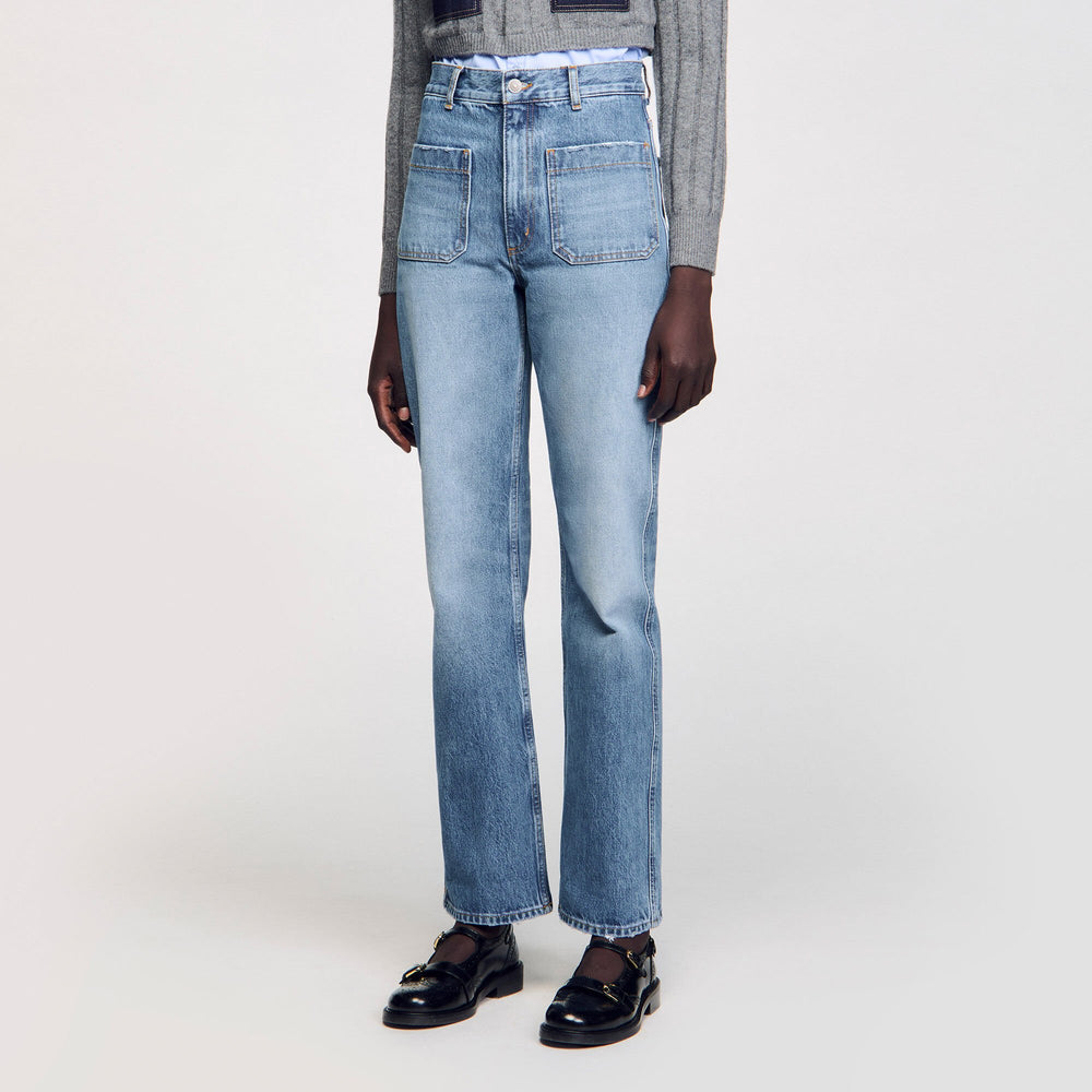 Sandro Women Flared faded jeans