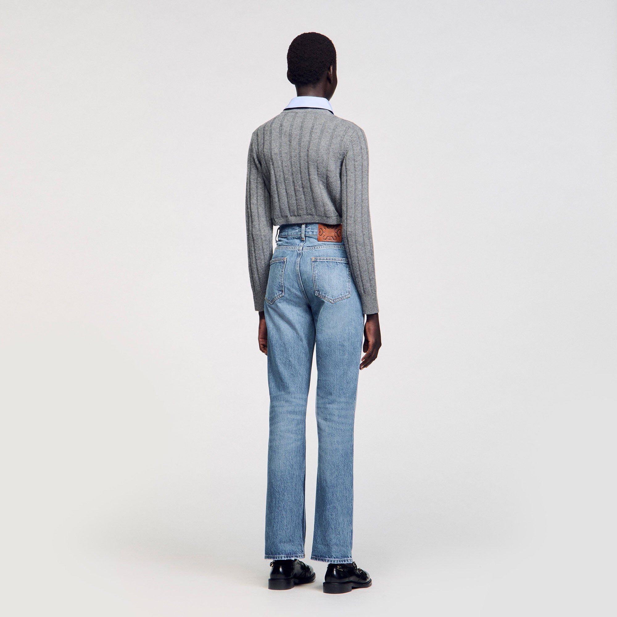 Sandro Women Flared faded jeans