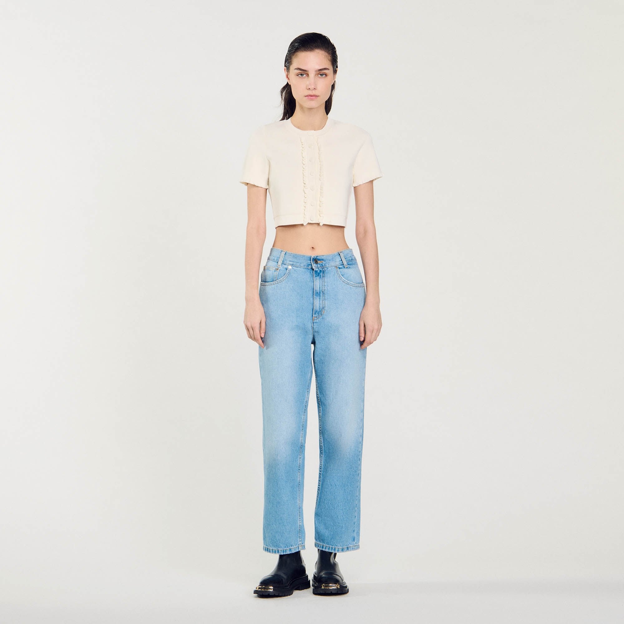Sandro Women Low-rise straight-leg jeans
