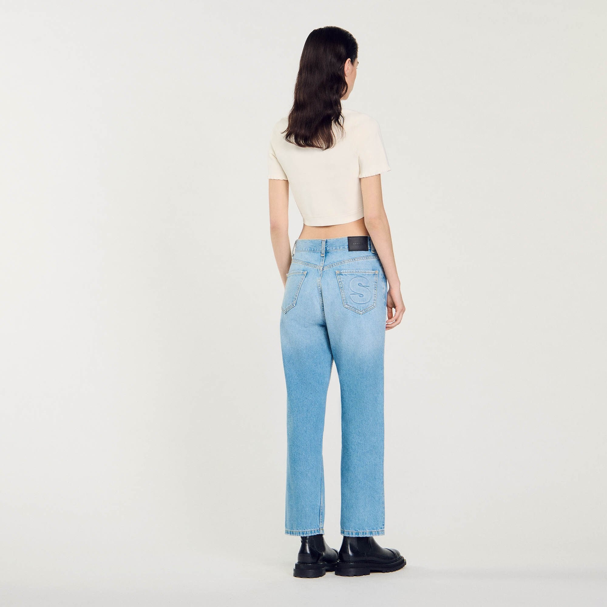 Sandro Women Low-rise straight-leg jeans