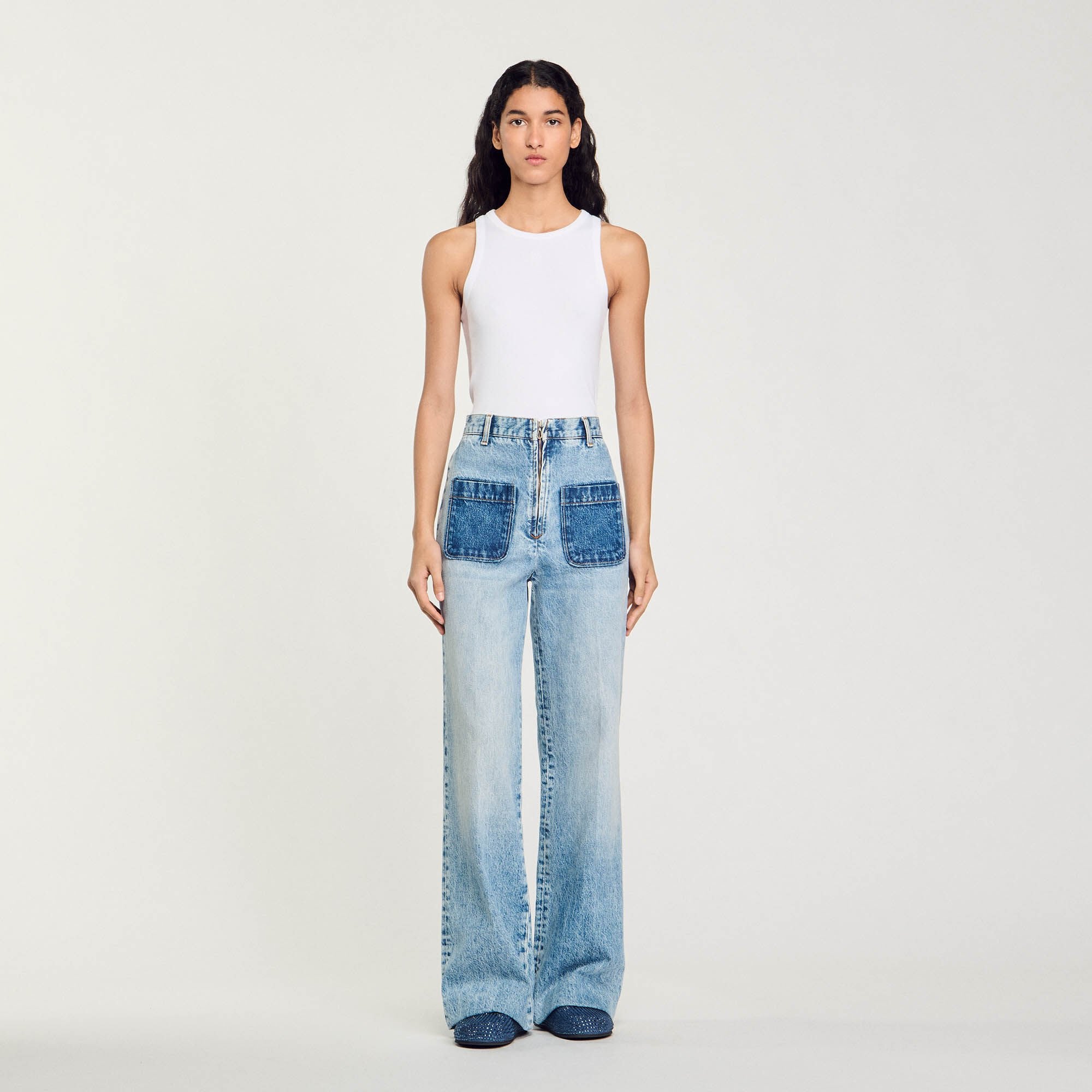 Sandro Women High-rise jeans