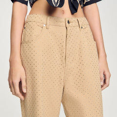 Sandro Women Rhinestone-embellished jeans