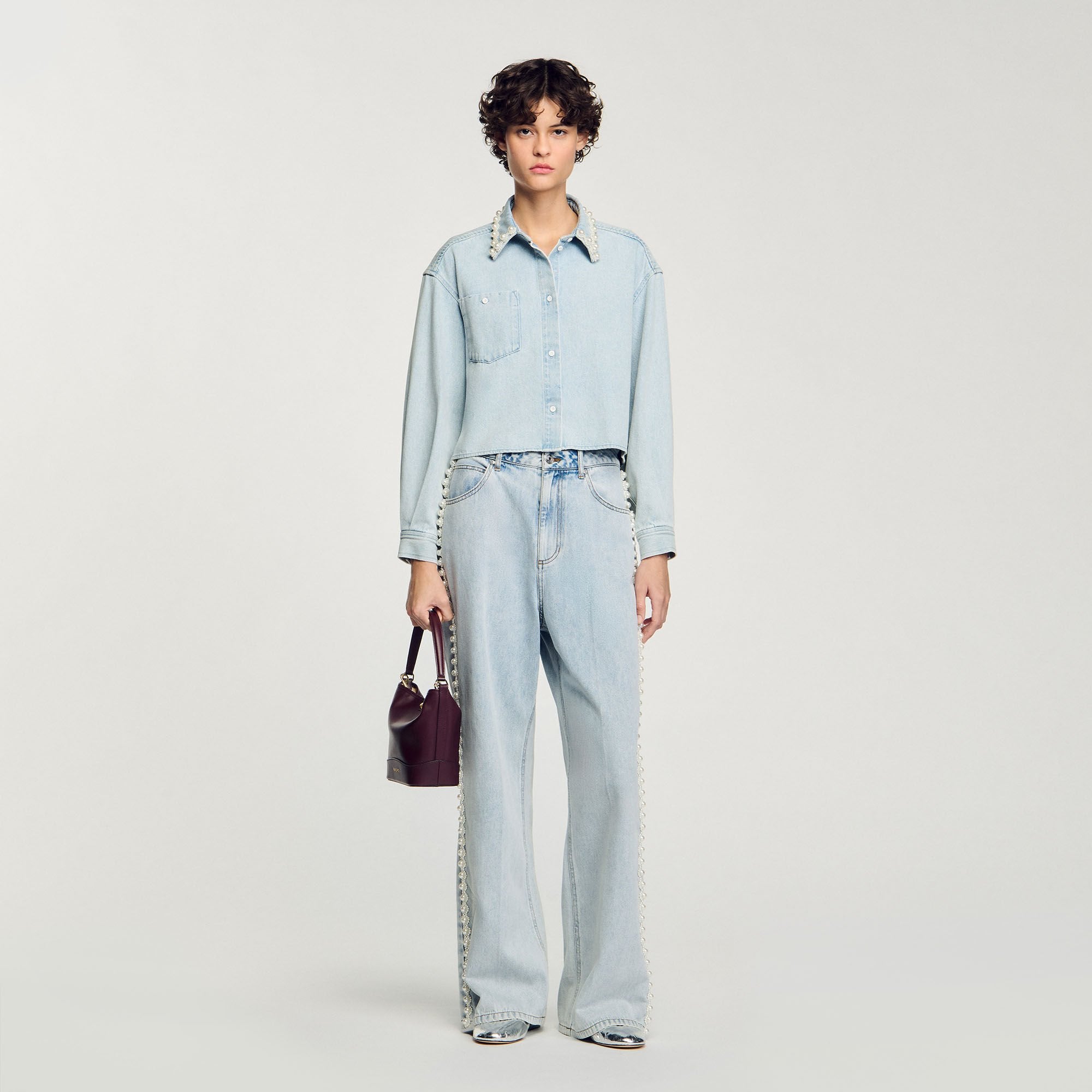 Sandro Women Beaded jeans