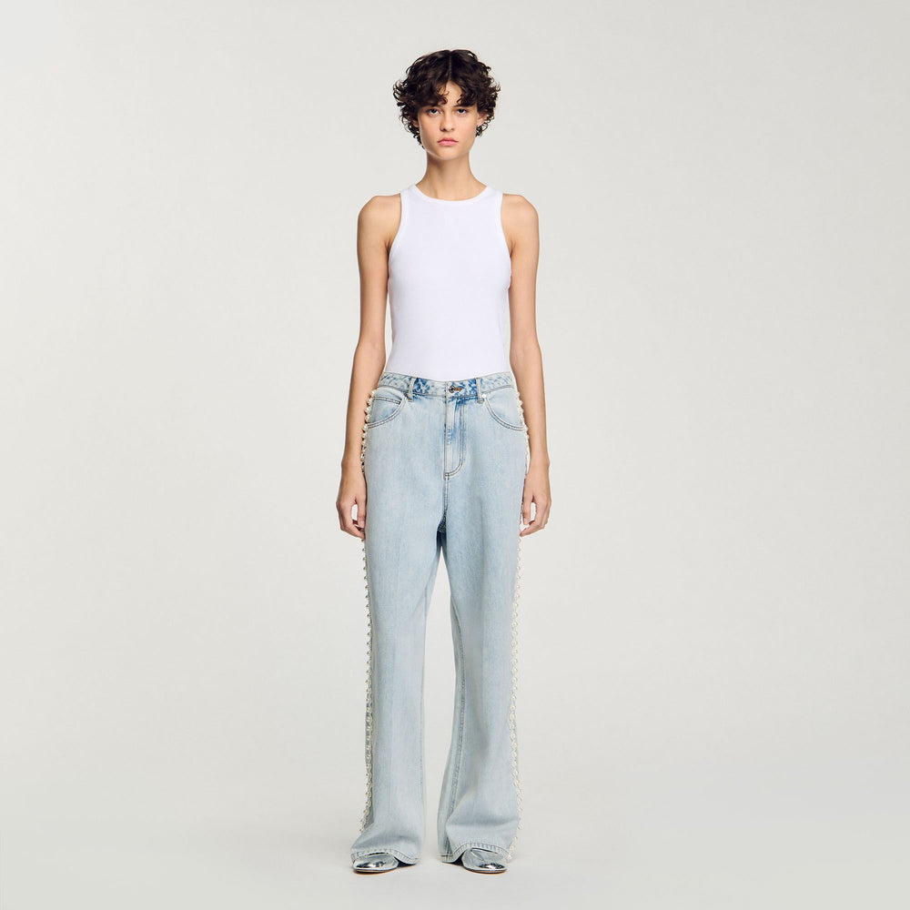 Sandro Women Beaded jeans