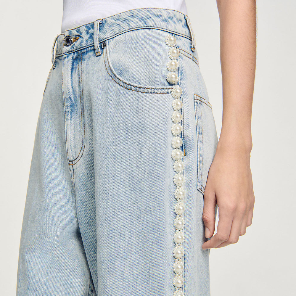 Sandro Women Beaded jeans