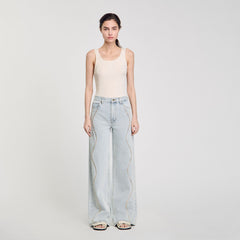 Sandro Women Jeans with rhinestone stripes