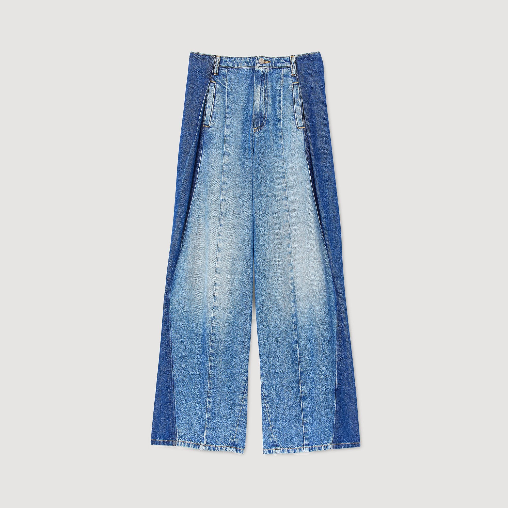Sandro Women Jeans with contrasting panels