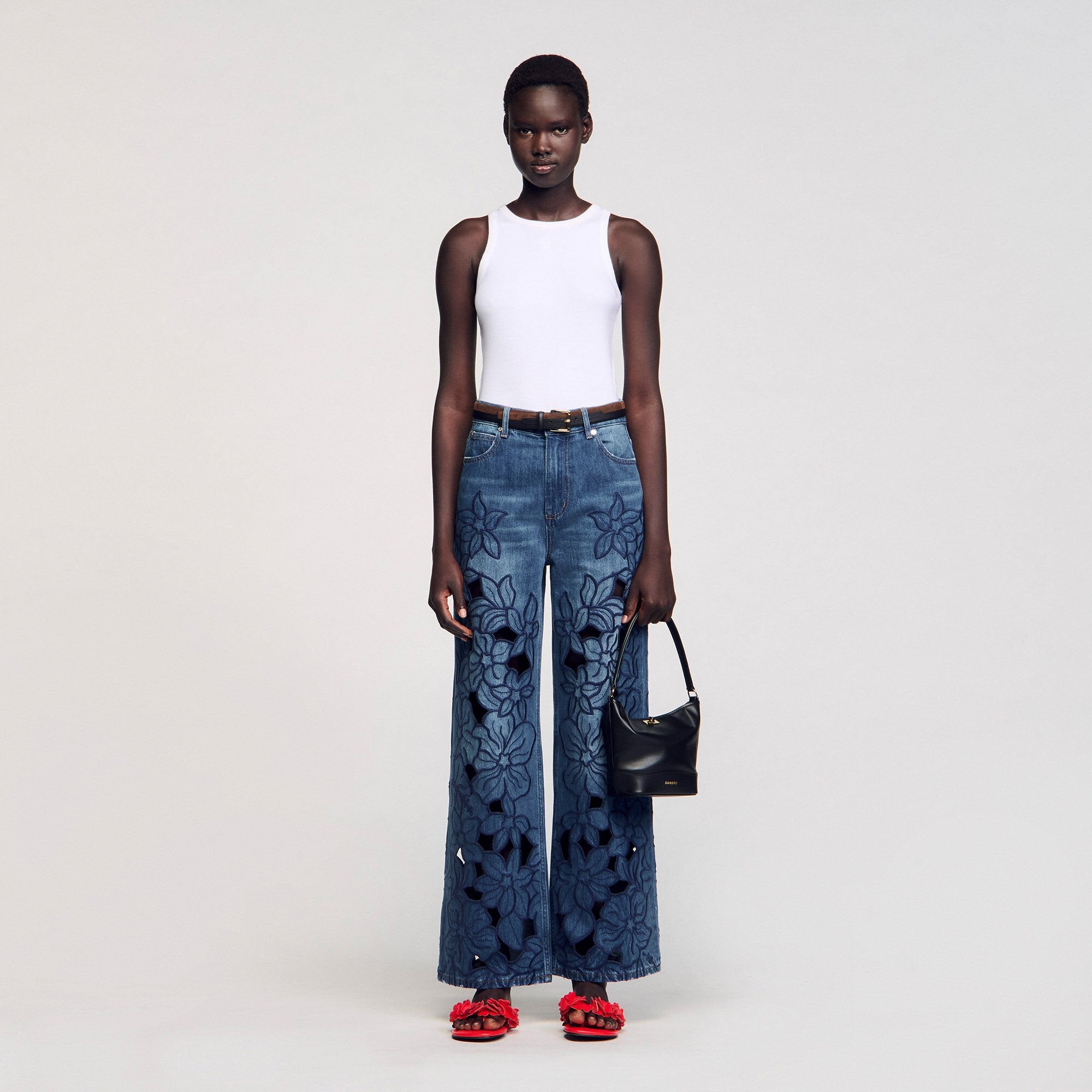 Sandro Women Embroidered jeans