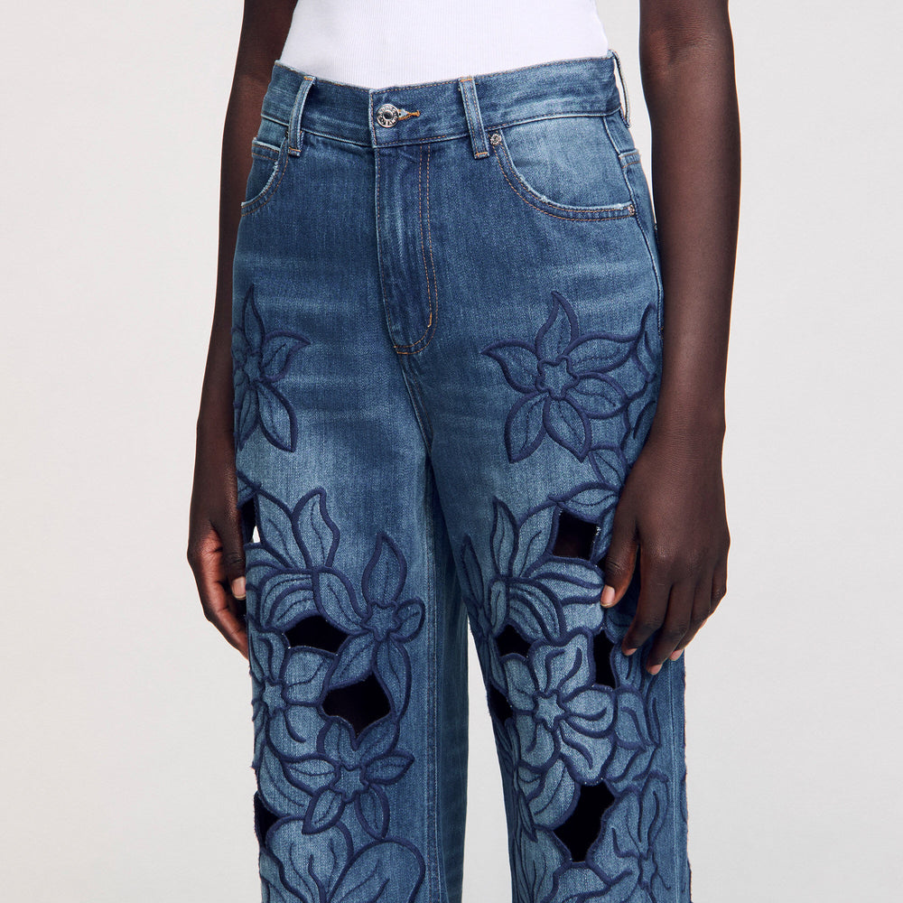Sandro Women Embroidered jeans