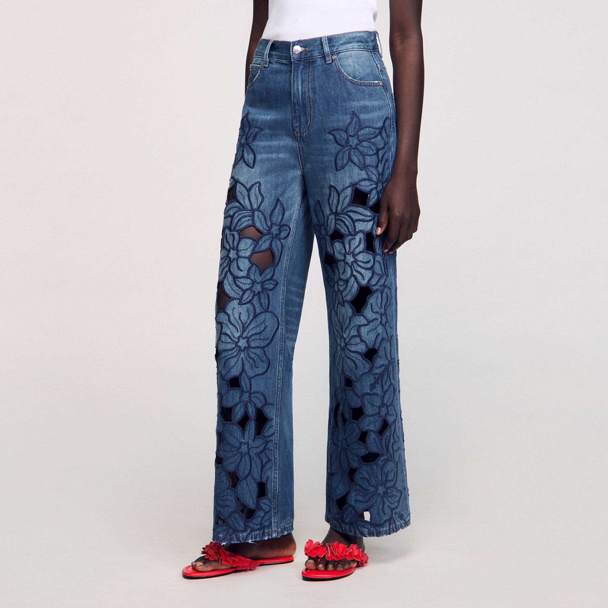 Sandro Women Embroidered jeans