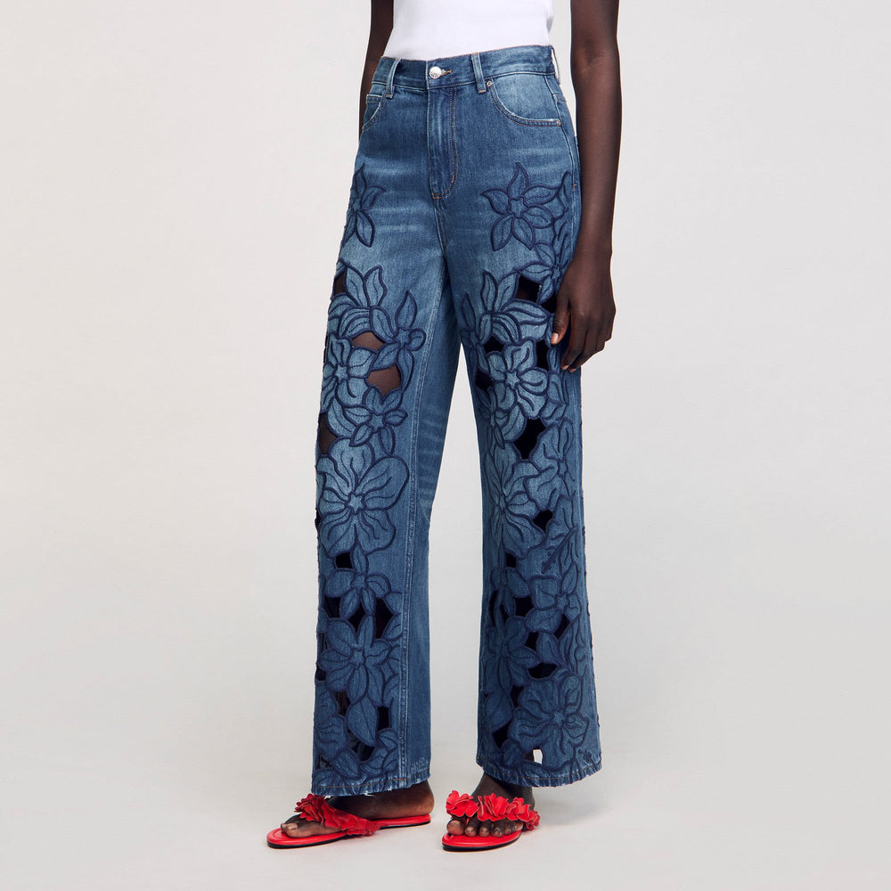 Sandro Women Embroidered jeans