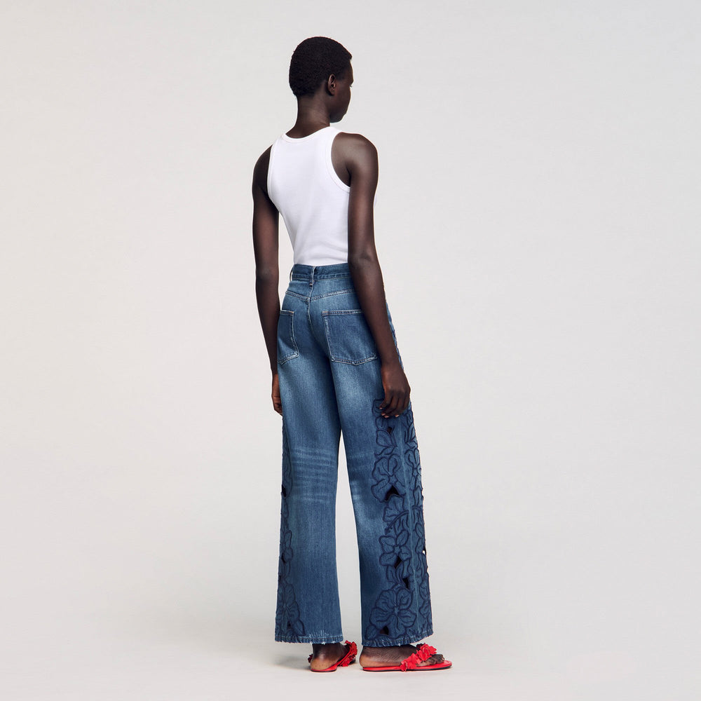 Sandro Women Embroidered jeans