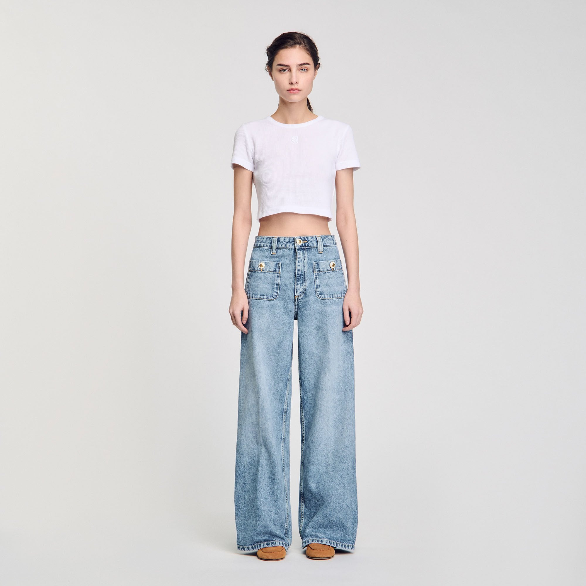 Sandro Women Faded jeans