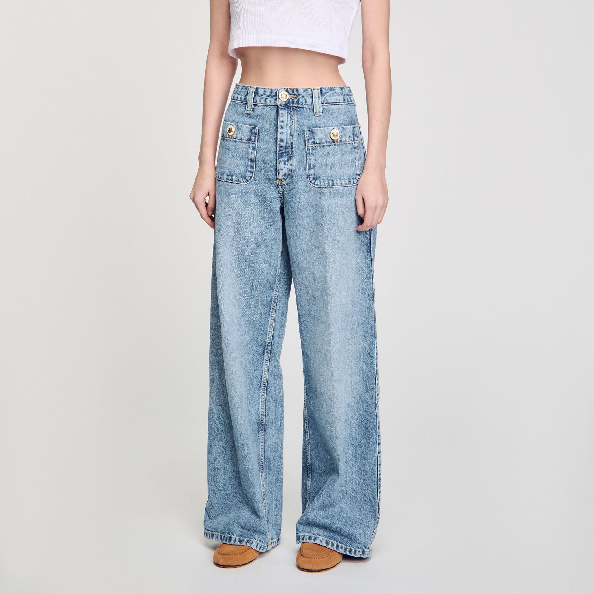 Sandro Women Faded jeans