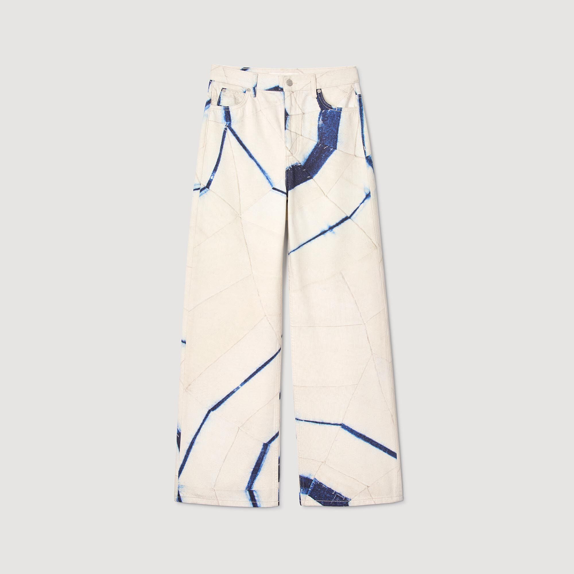 Sandro Women Wide-leg striped jeans