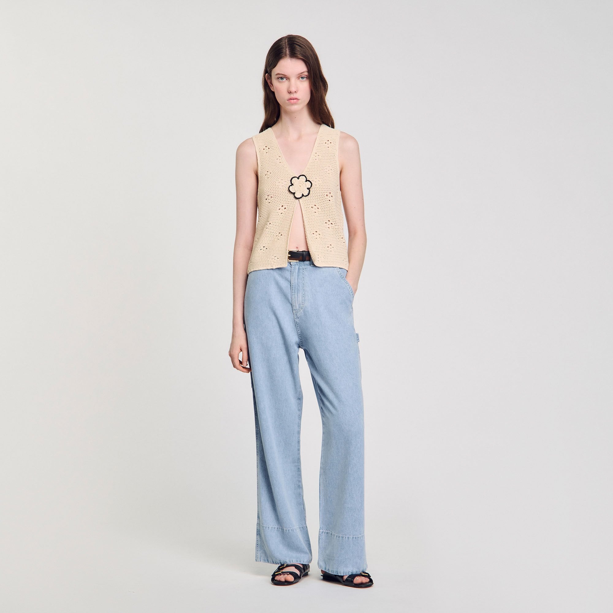 Sandro Women Wide-leg jeans