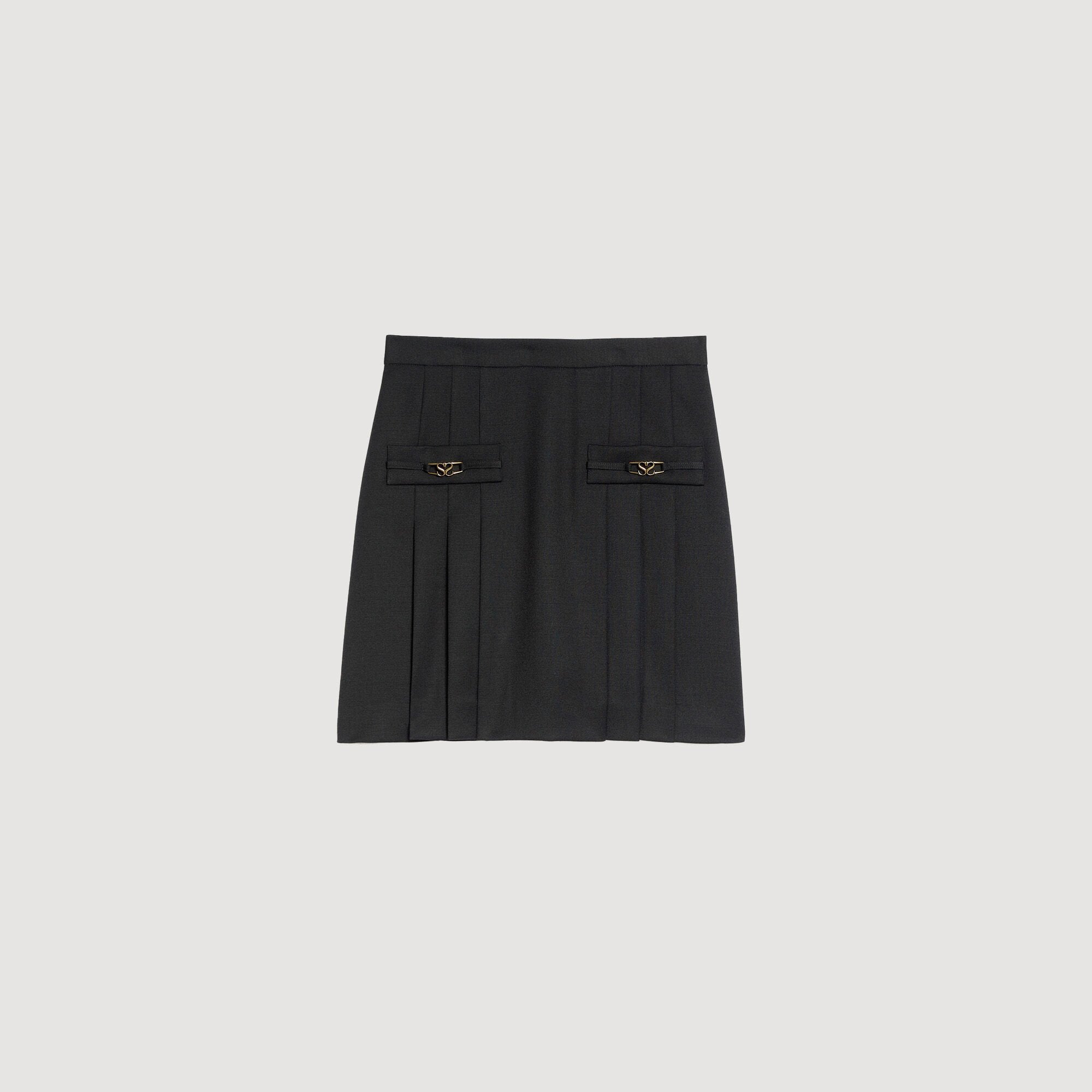 Sandro Women Mini skirt with stitched pleats