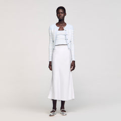 Sandro Women Maxi satin-effect skirt