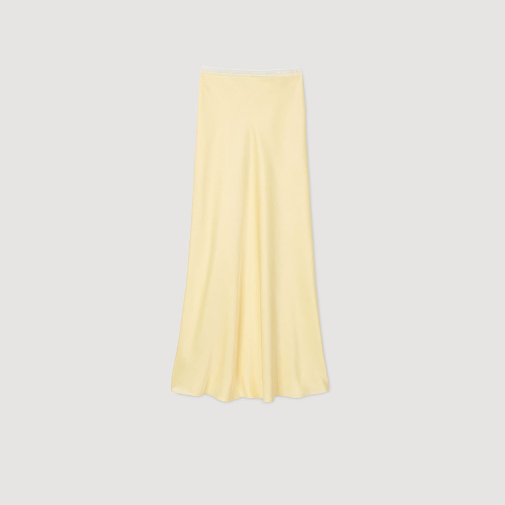Sandro Women Maxi satin-effect skirt