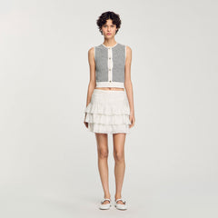 Sandro Women Mini ruffled skirt