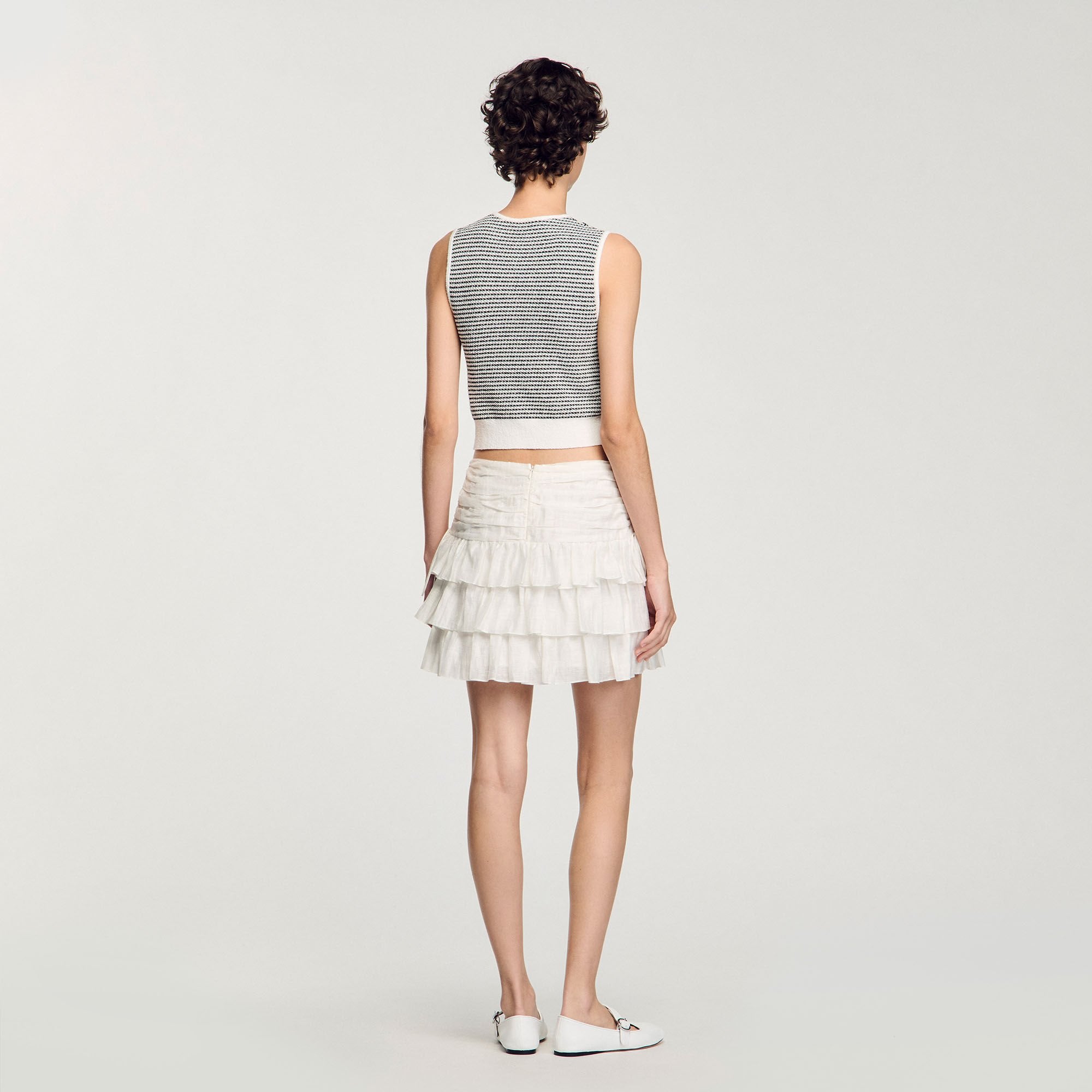 Sandro Women Mini ruffled skirt