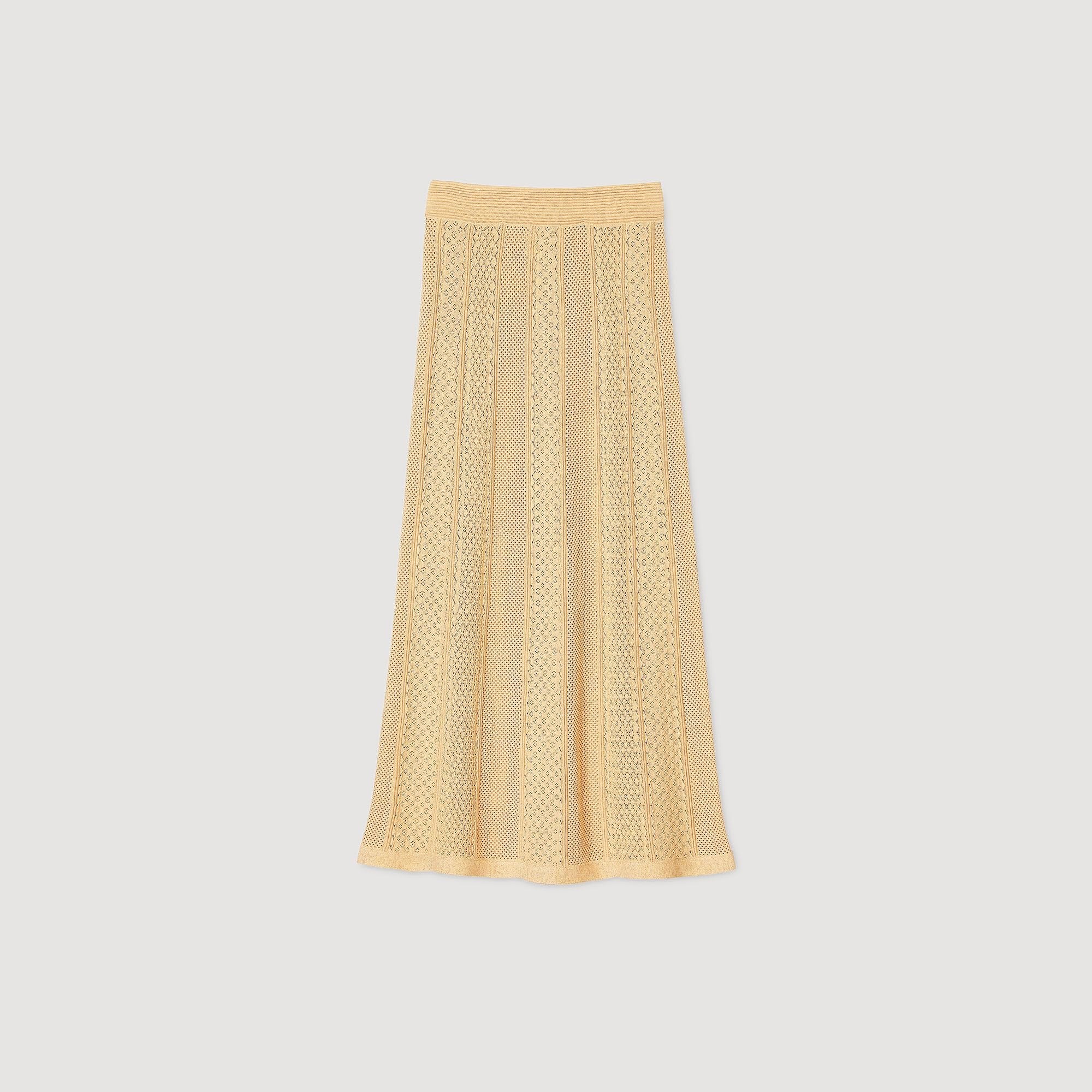 Sandro Women Pointelle knit maxi skirt