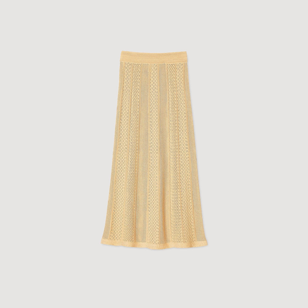 Sandro Women Pointelle knit maxi skirt