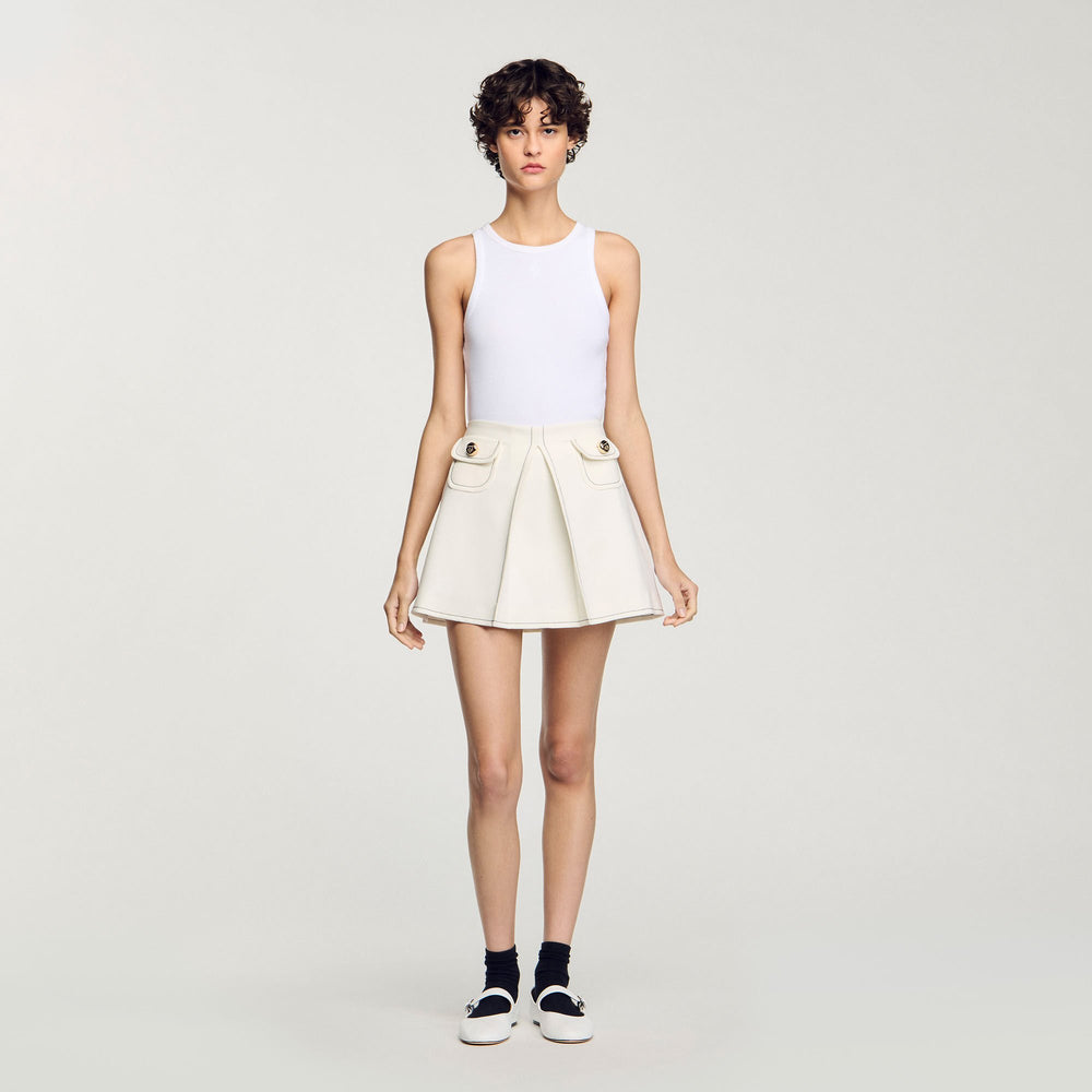 Sandro Women Mini box-pleated skirt