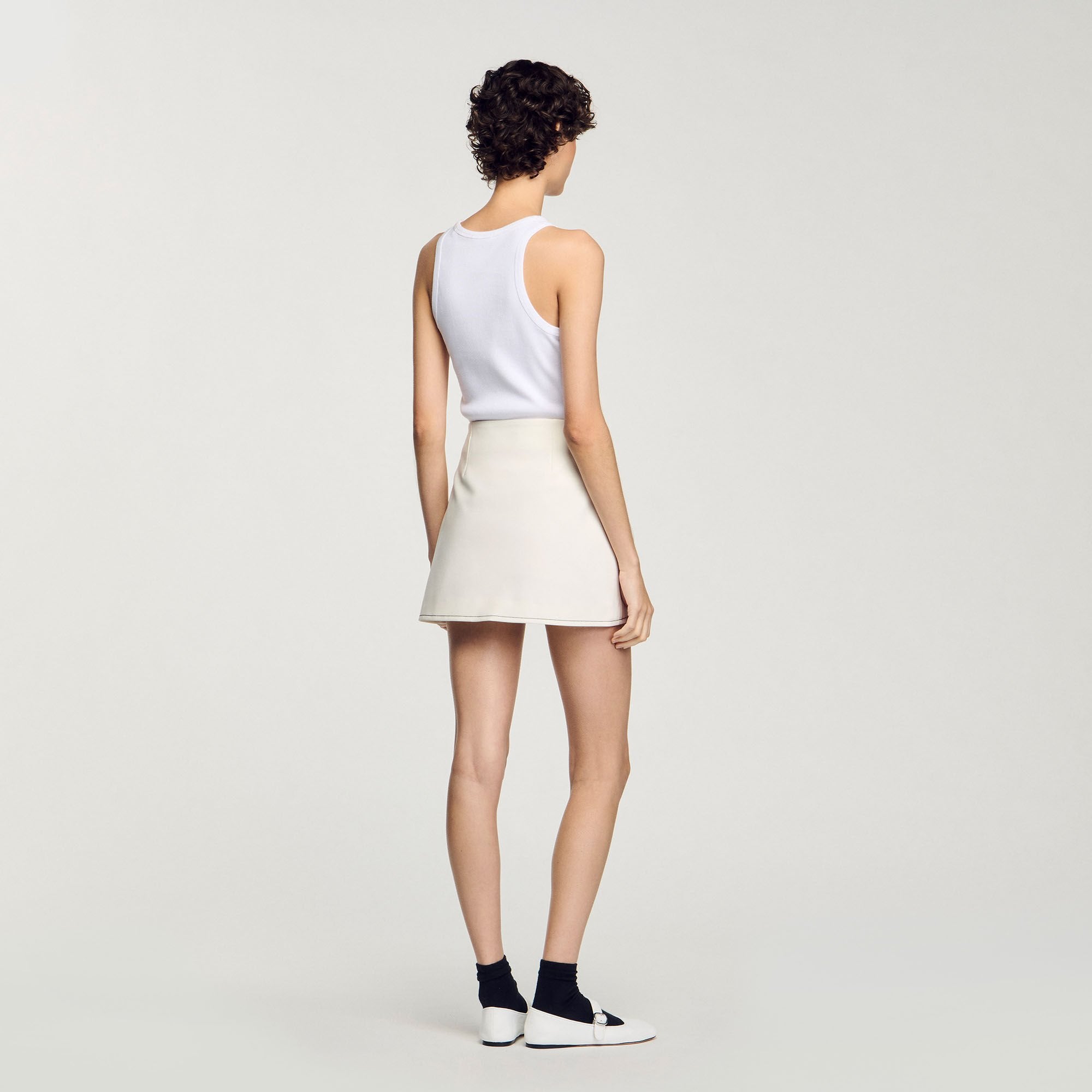 Sandro Women Mini box-pleated skirt