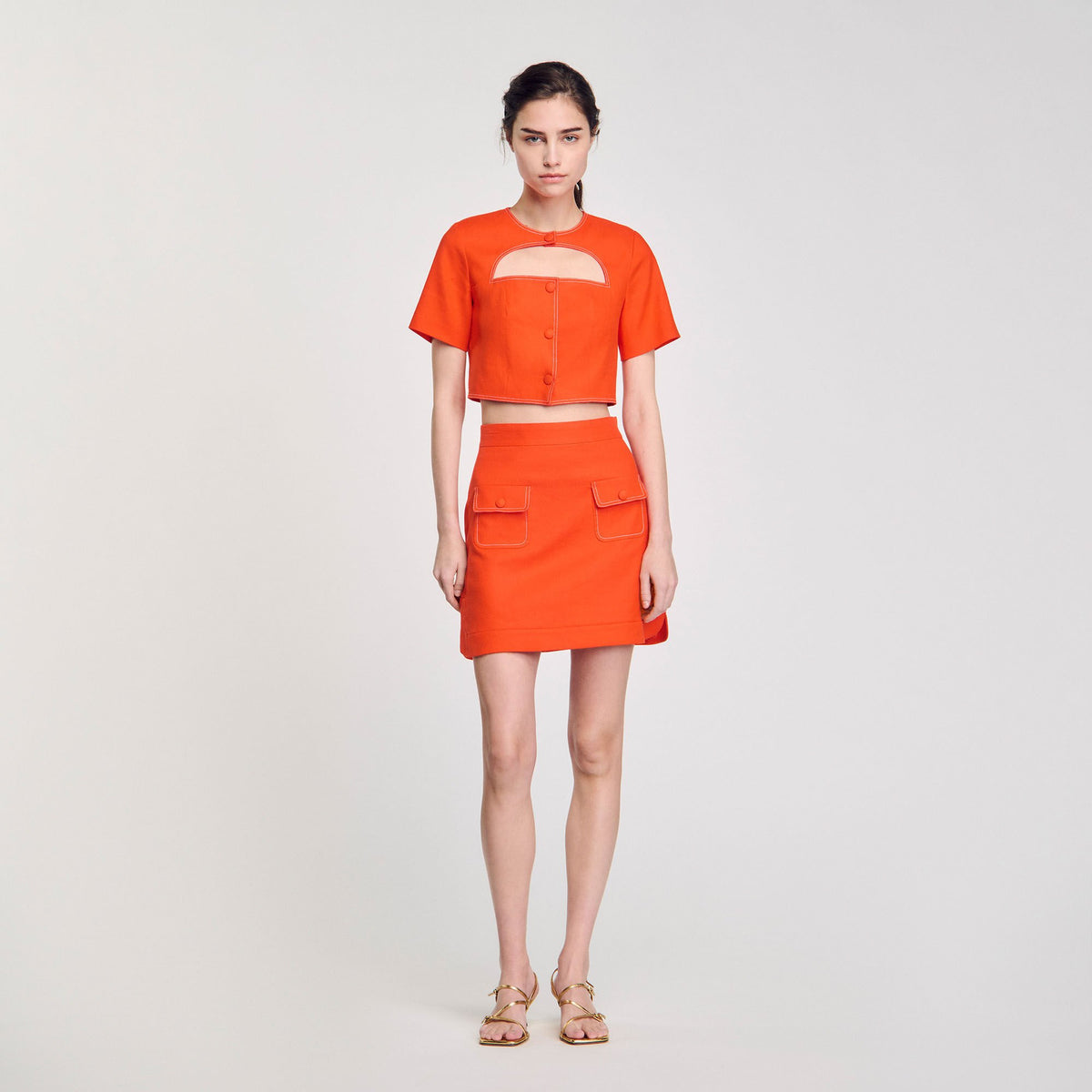 Sandro Women Mini skirt with pockets