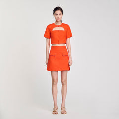 Sandro Women Mini skirt with pockets