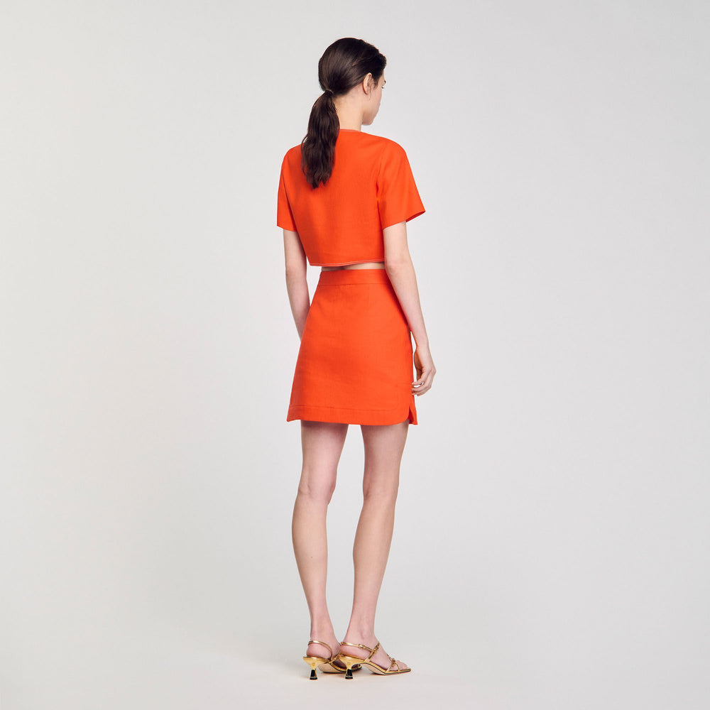 Sandro Women Mini skirt with pockets