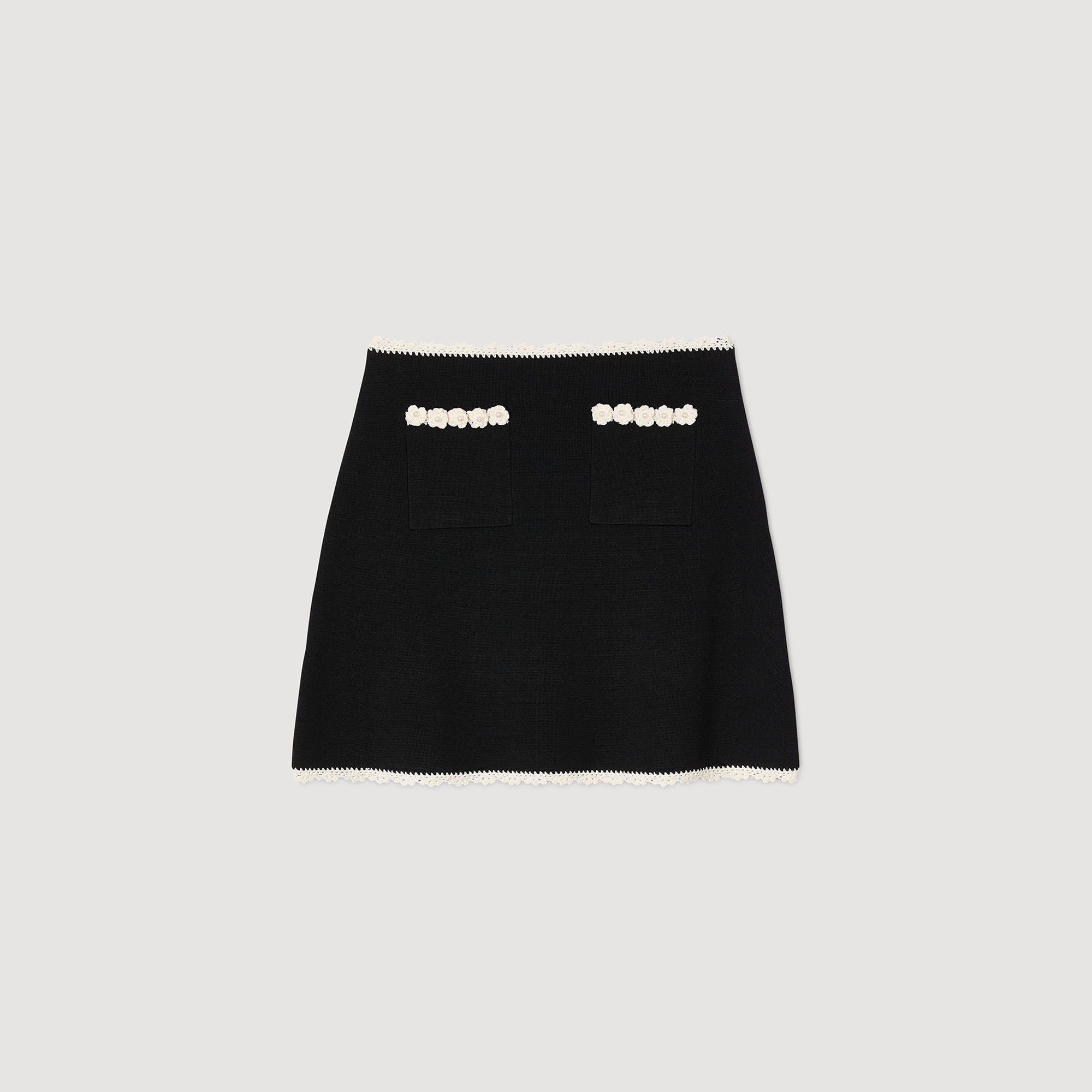 Sandro Women Mini skirt with crochet details