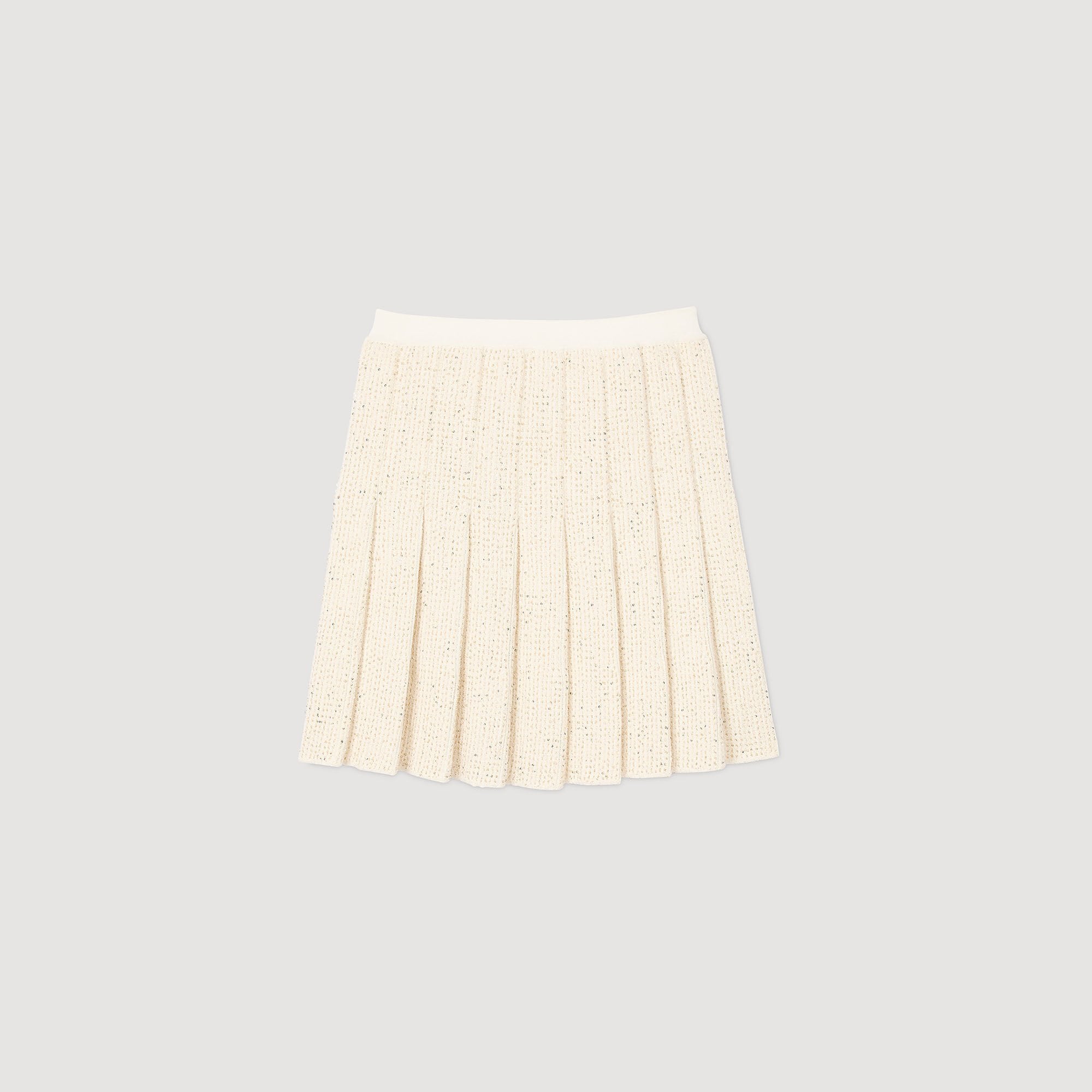 Sandro Women Mini tweed pleated skirt