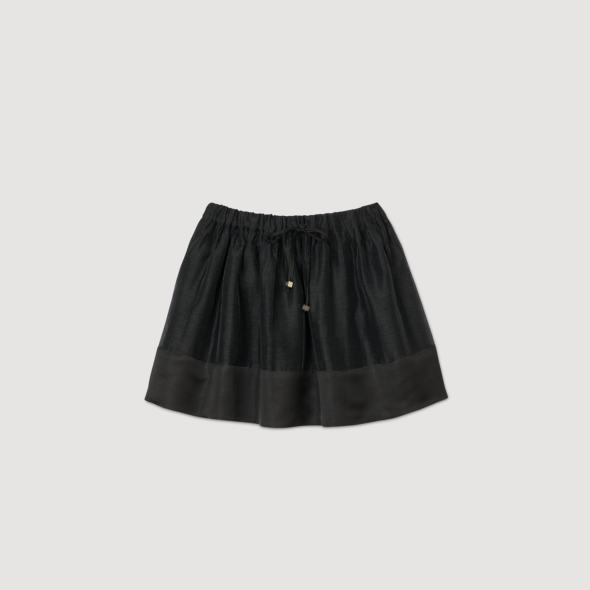 Sandro Women Mini dual-material skirt