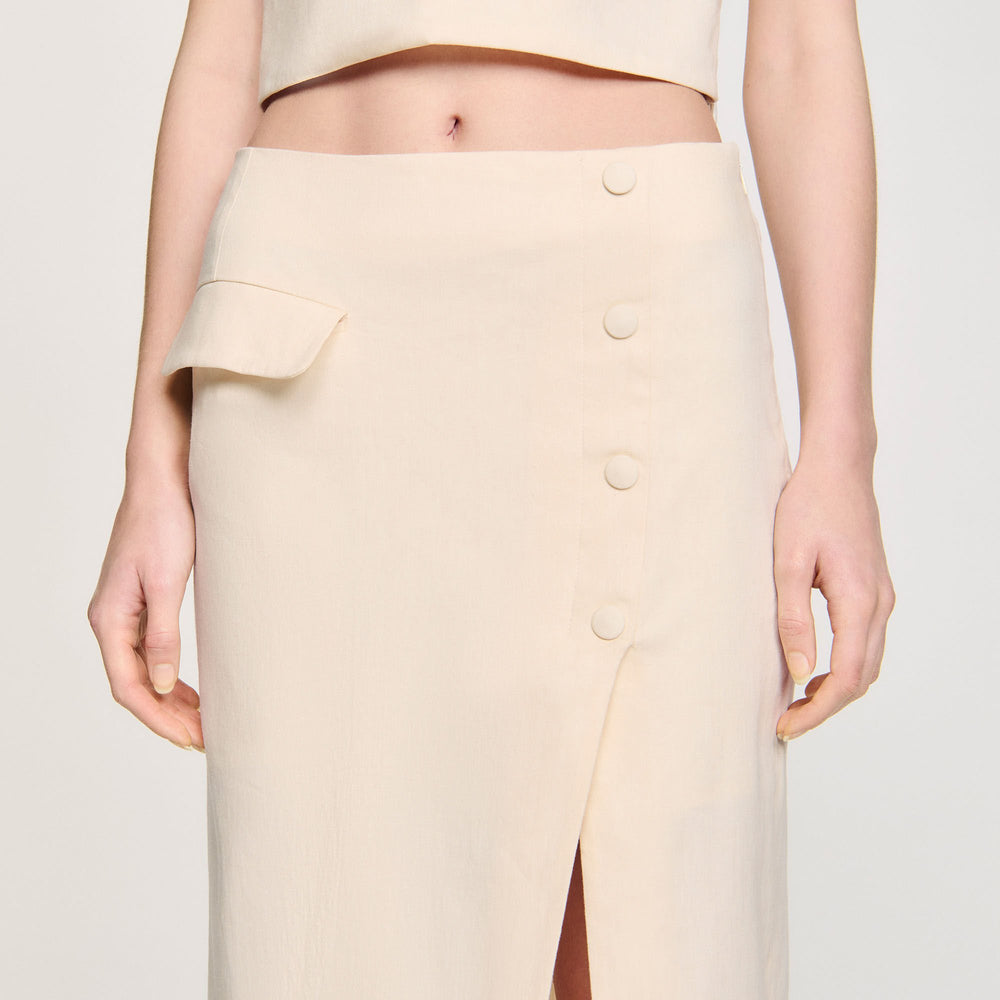 Sandro Women Maxi slit skirt
