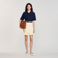 Sandro Women Knitted skirt with ruffle