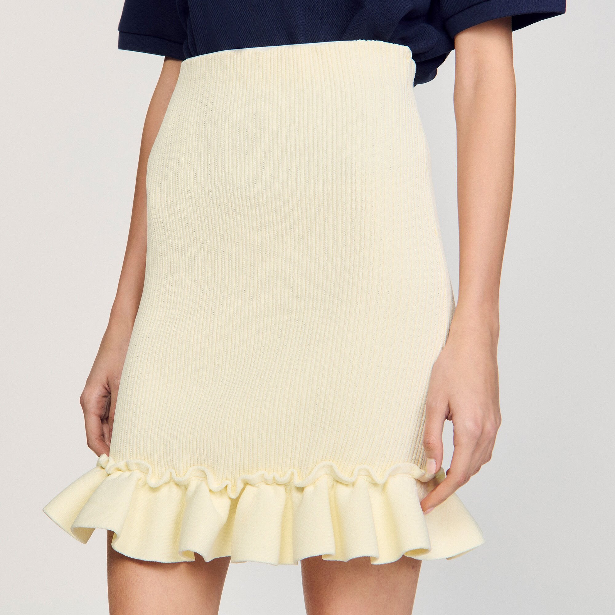 Sandro Women Knitted skirt with ruffle