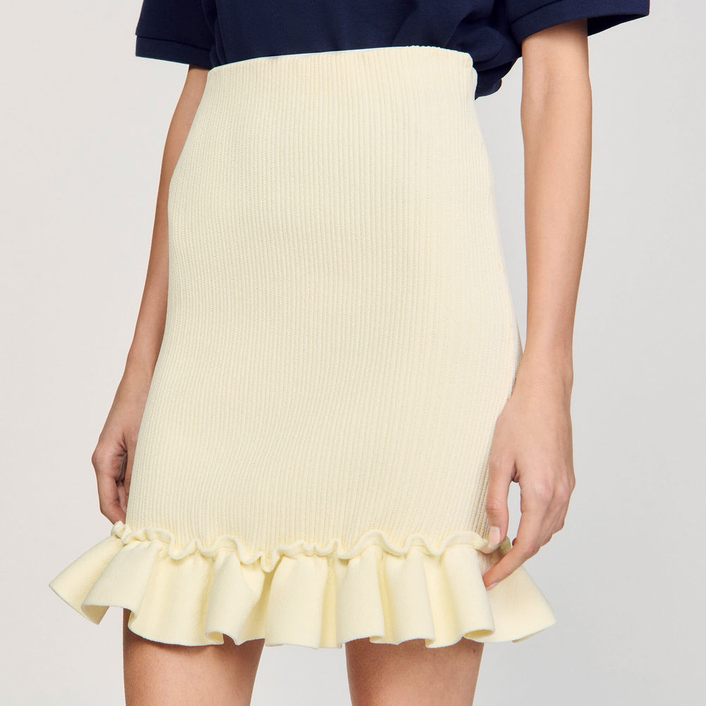 Sandro Women Knitted skirt with ruffle