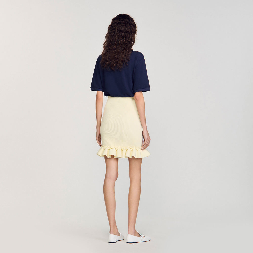 Sandro Women Knitted skirt with ruffle