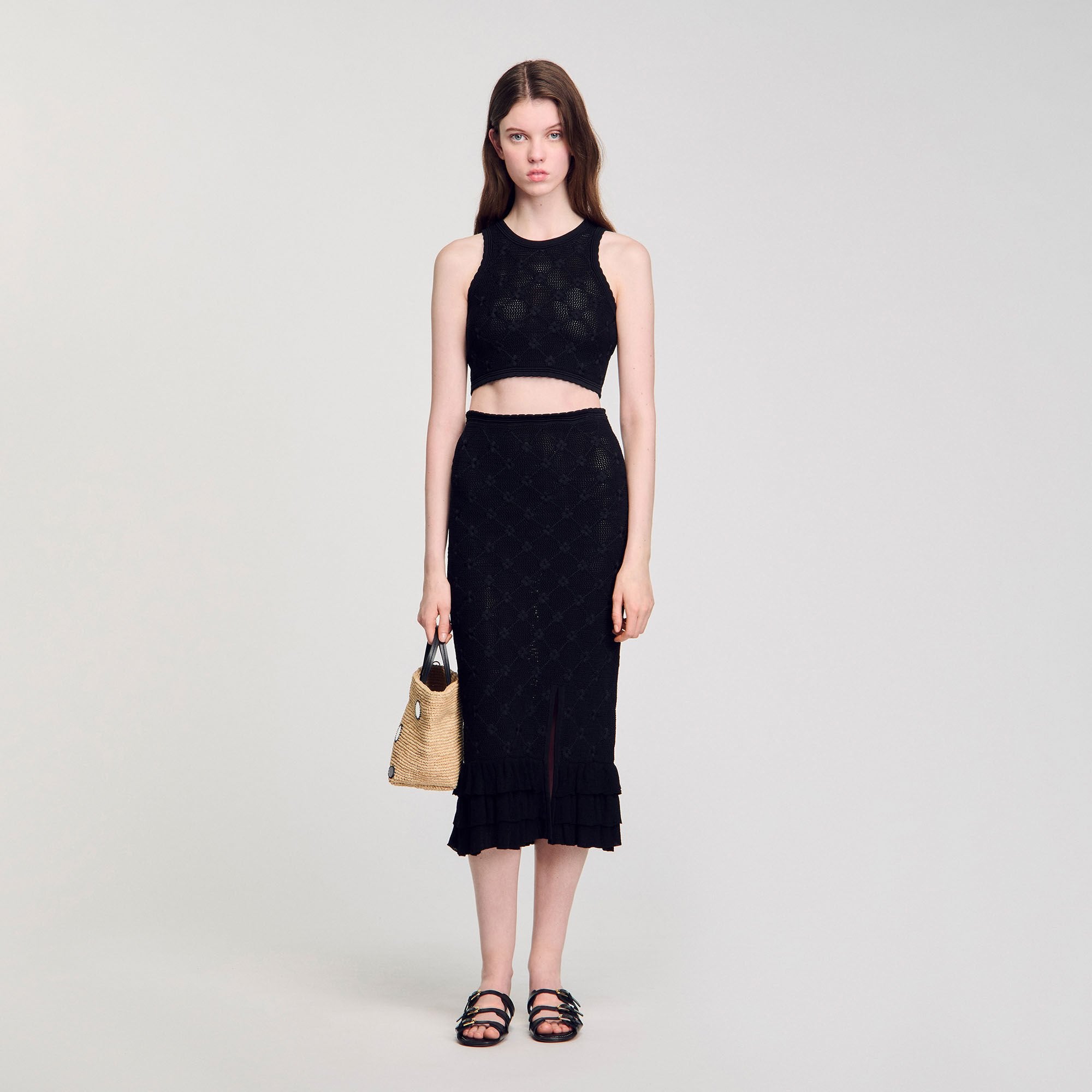 Sandro Women Knit midi skirt