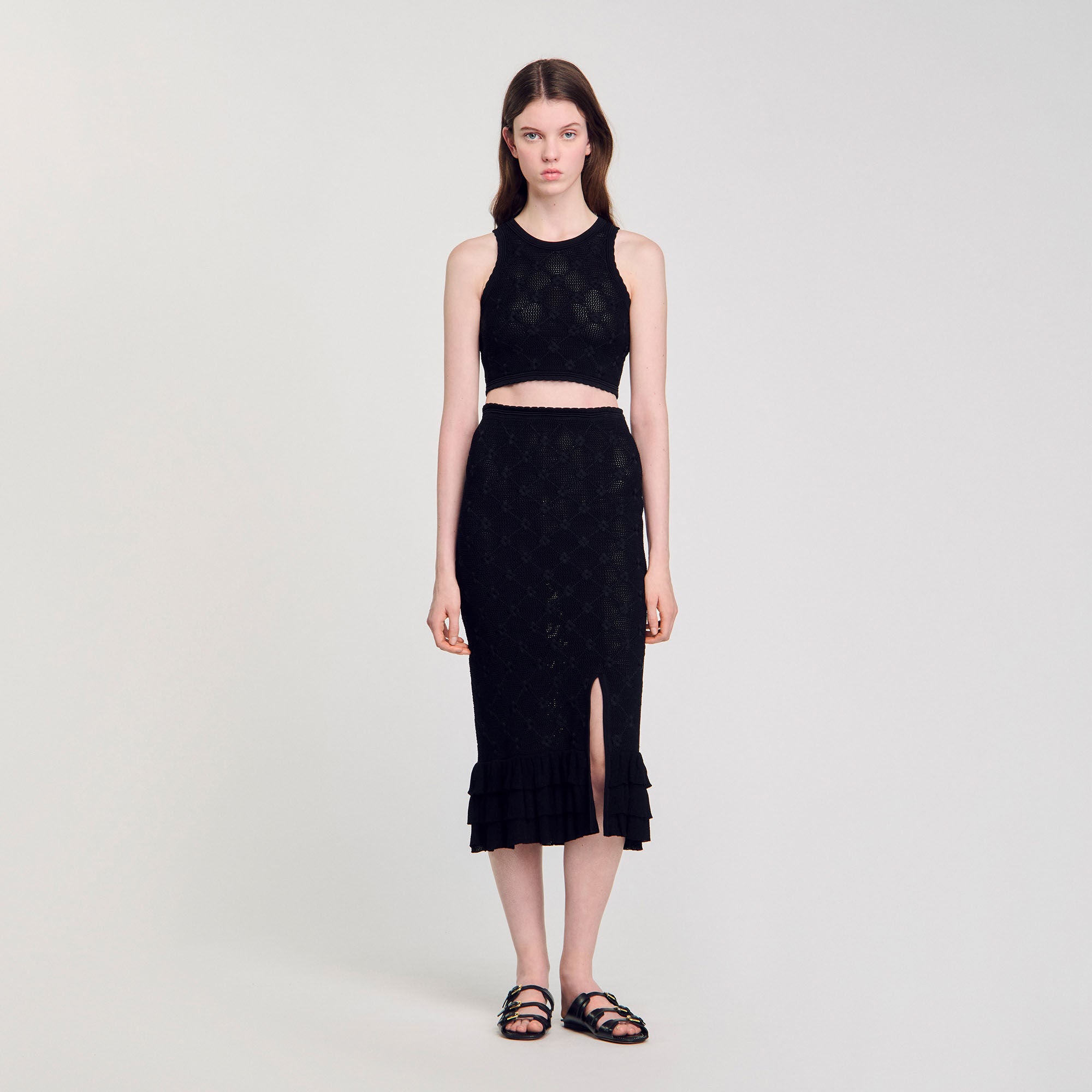 Sandro Women Knit midi skirt
