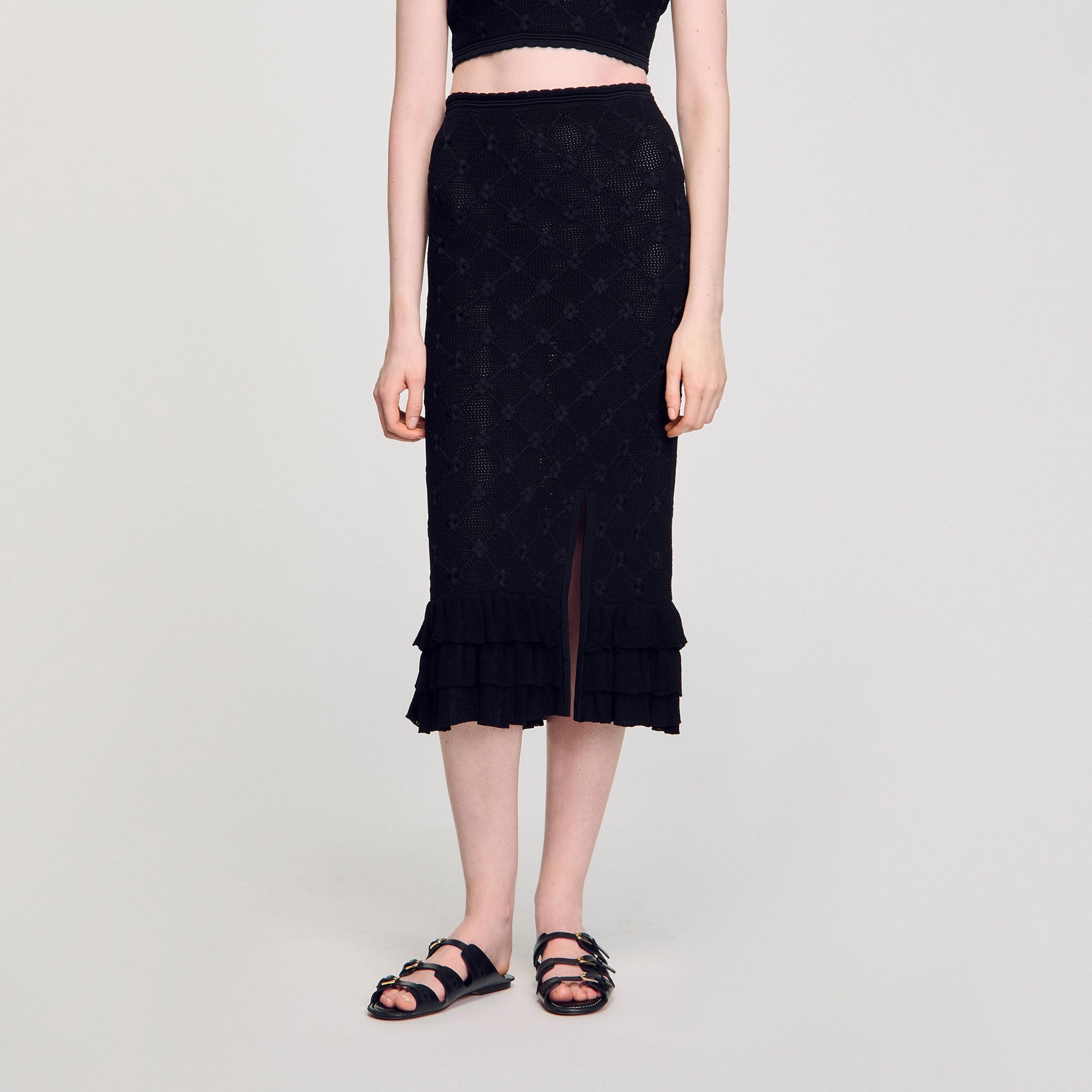Sandro Women Knit midi skirt