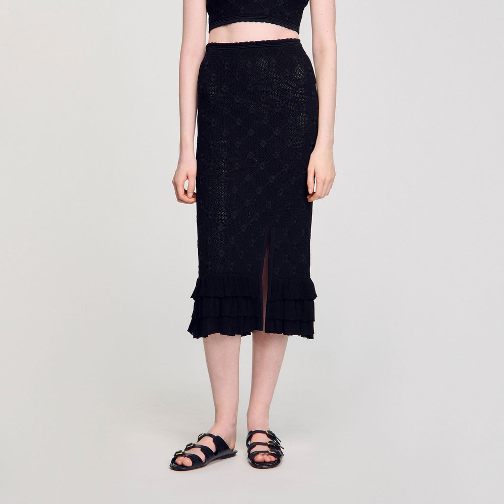Sandro Women Knit midi skirt