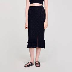 Sandro Women Knit midi skirt