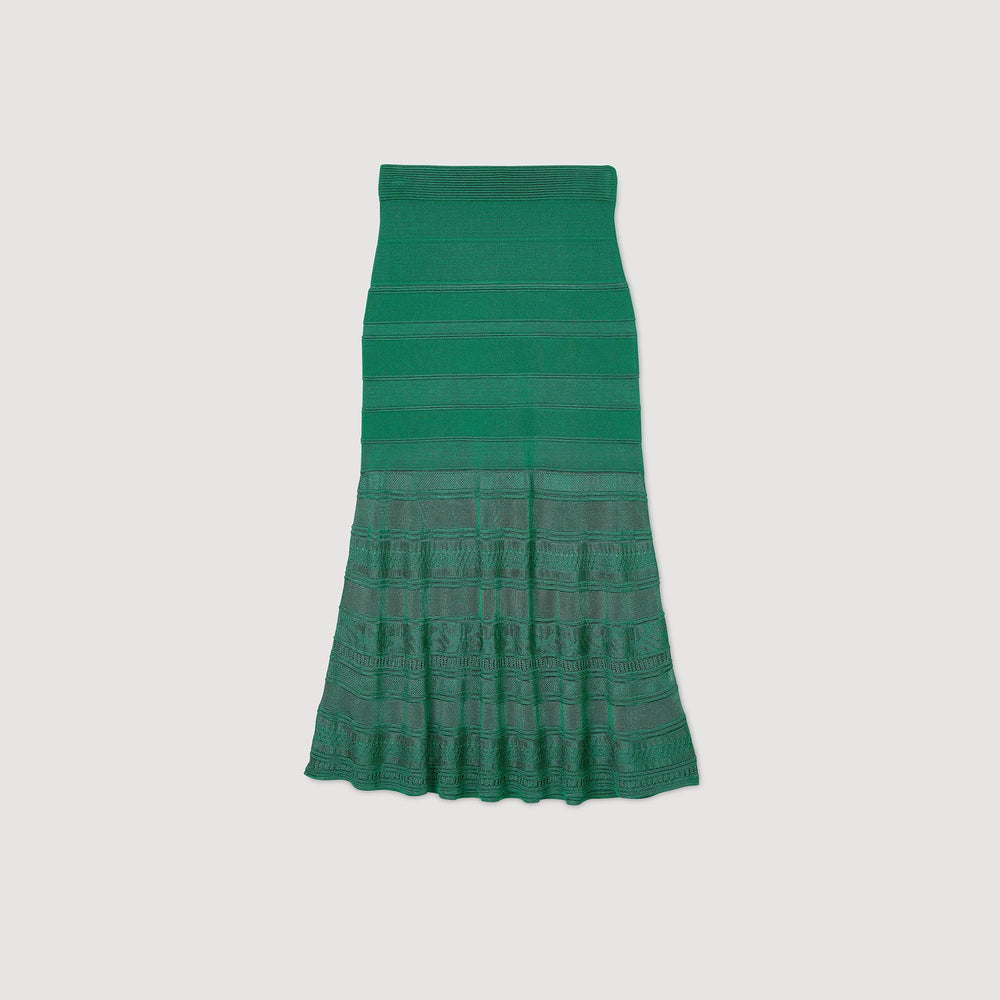 Sandro Women Maxi decorative knit skirt